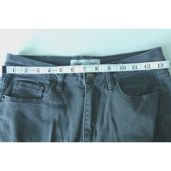 YMI High Rise Wide Leg Pants Juniors 3 Skater All Day Cargo Jeans Gray Baggy Y2K - Picture 2 of 6